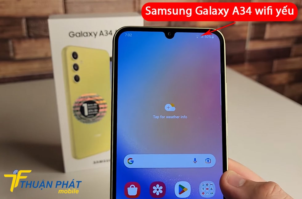 Samsung Galaxy A34 wifi yếu