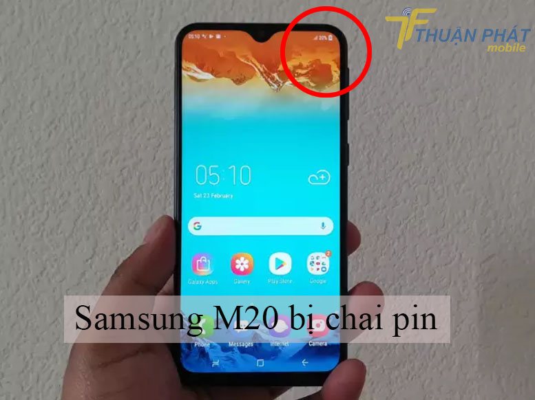 Samsung M20 bị chai pin