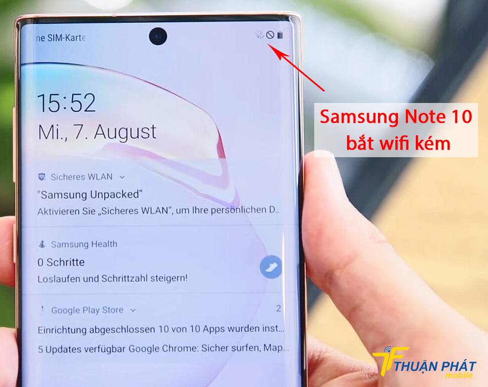 Samsung Note 10 bắt wifi kém