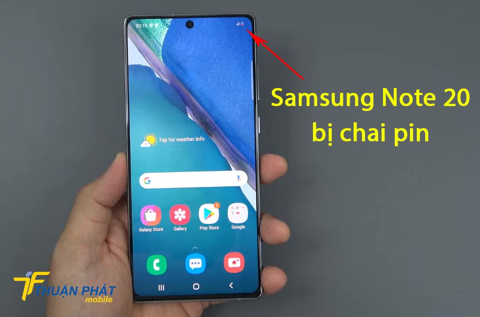 Samsung Note 20 bị chai pin