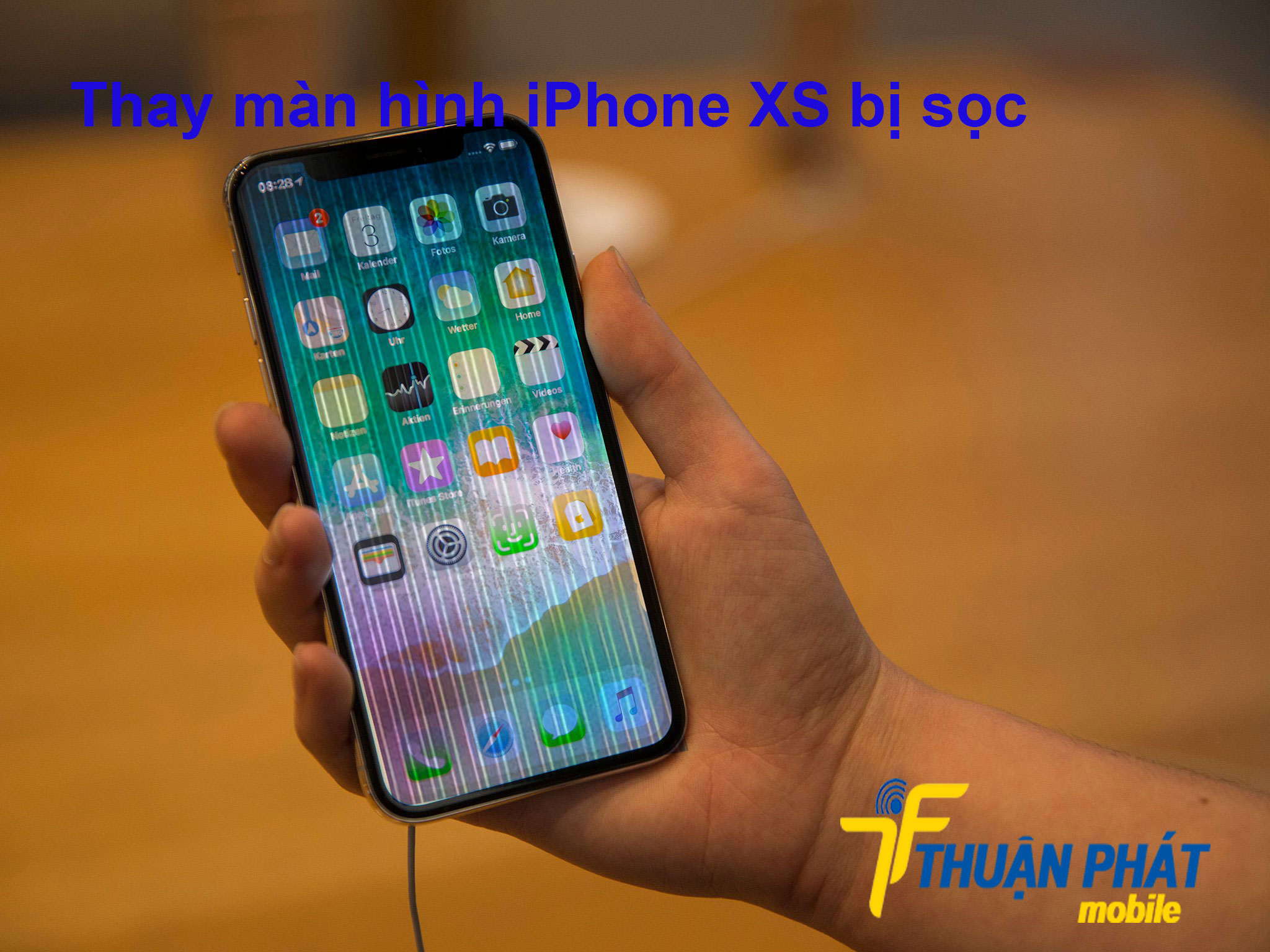 Thay màn hình iPhone XS bị sọc