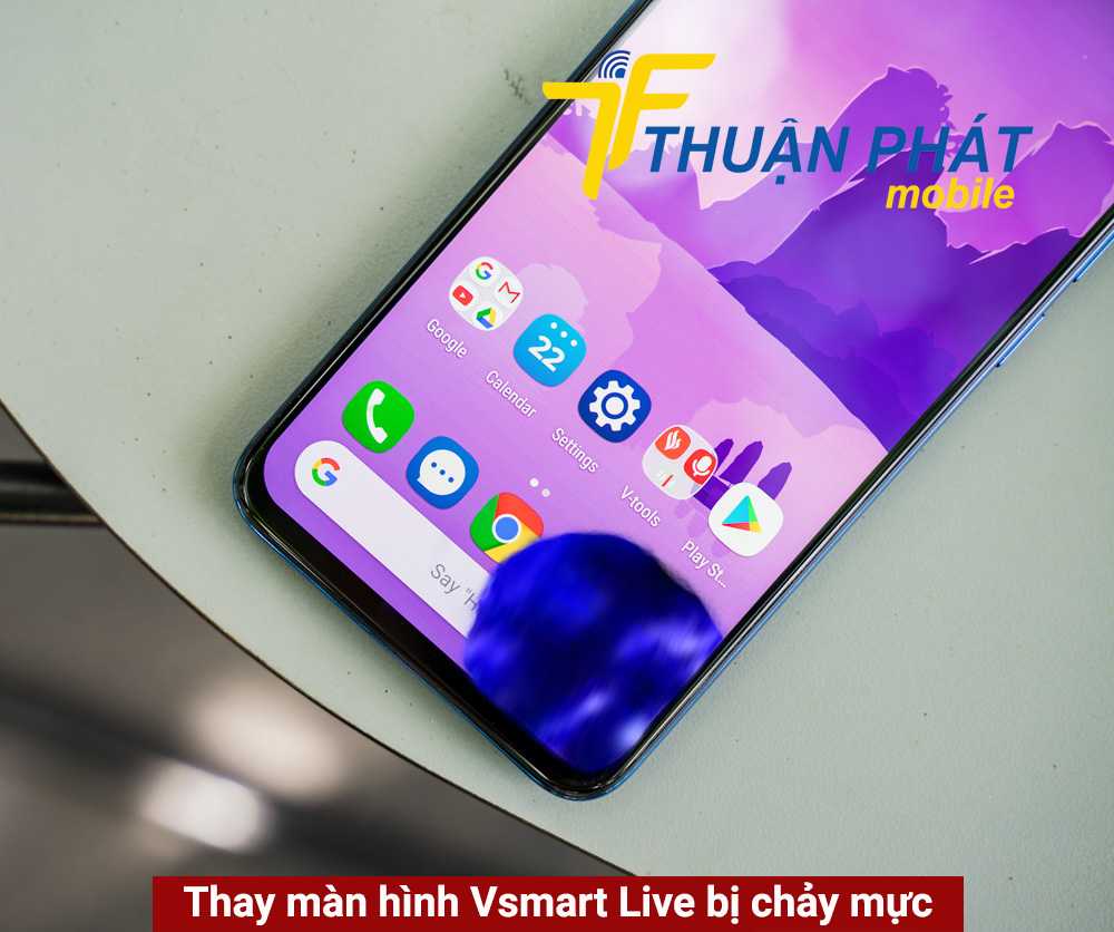 Thay màn hình Vsmart Live bị chảy mực