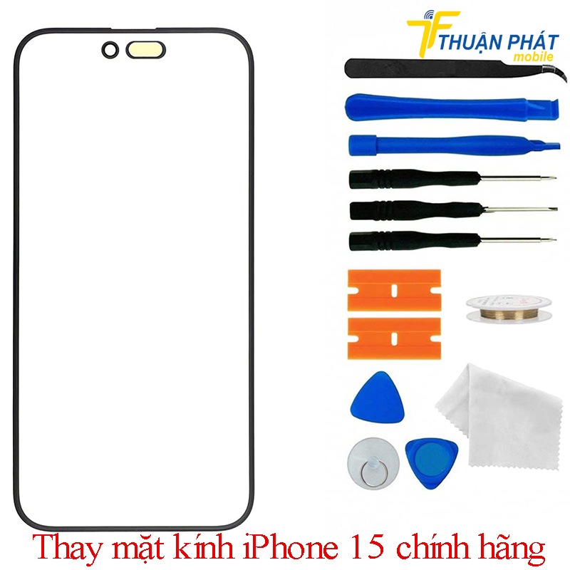 Thay mặt kính iPhone 15 chính hãng