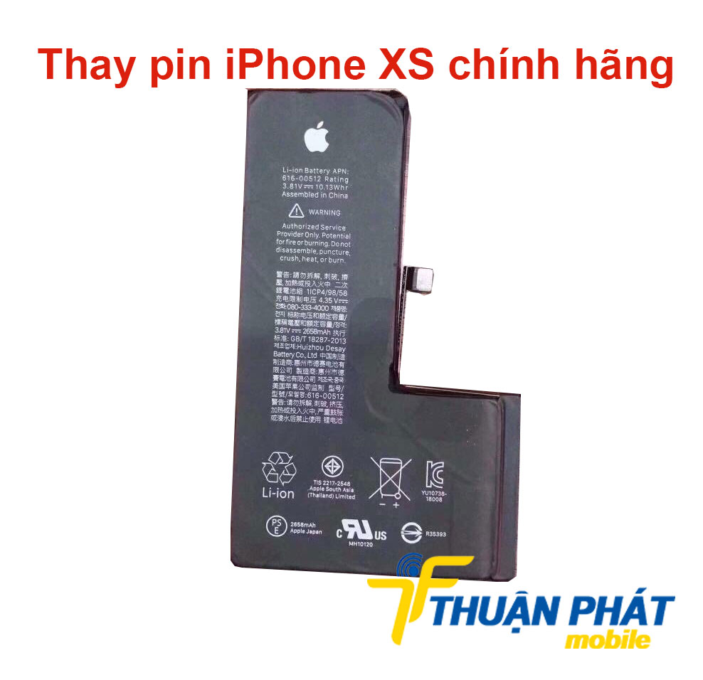 Thay pin iPhone XS chính hãng