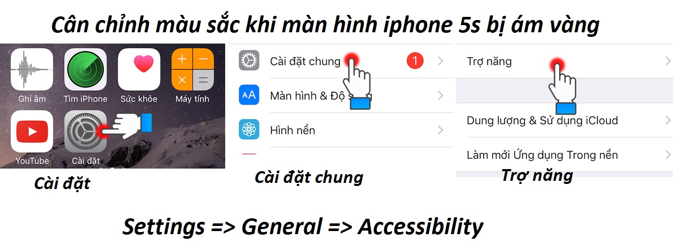 man hinh iphone 5s bi am vang1