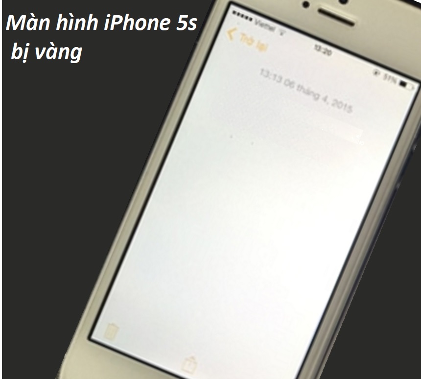man hinh iphone 5s bi vang
