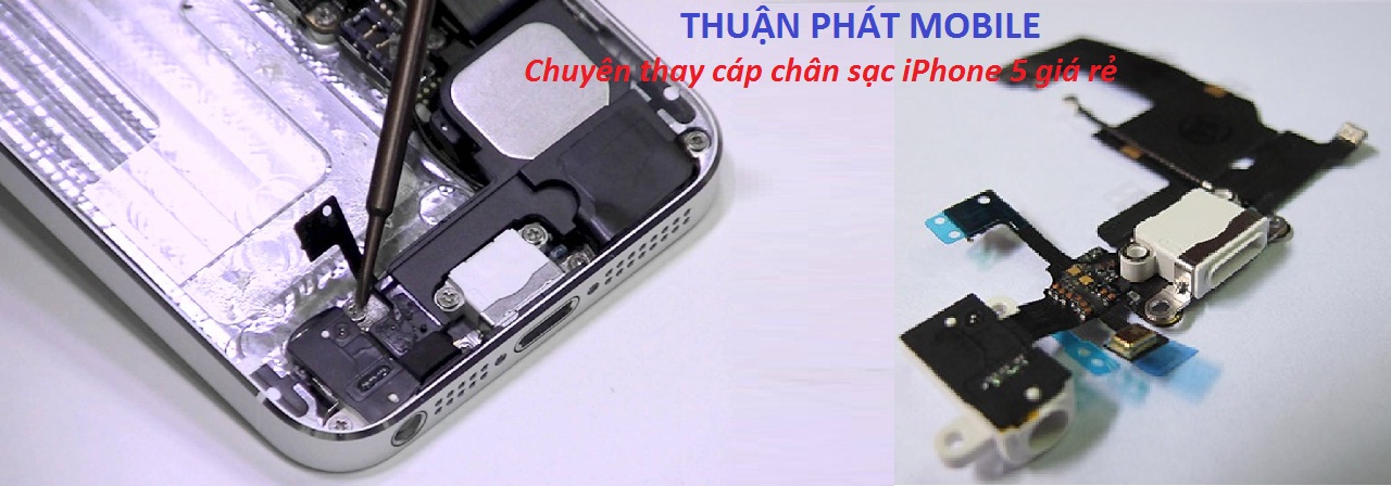 thay cap chan sac iphone 5 gia re