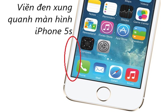 vien den xung quanh man hinh iphone 5s