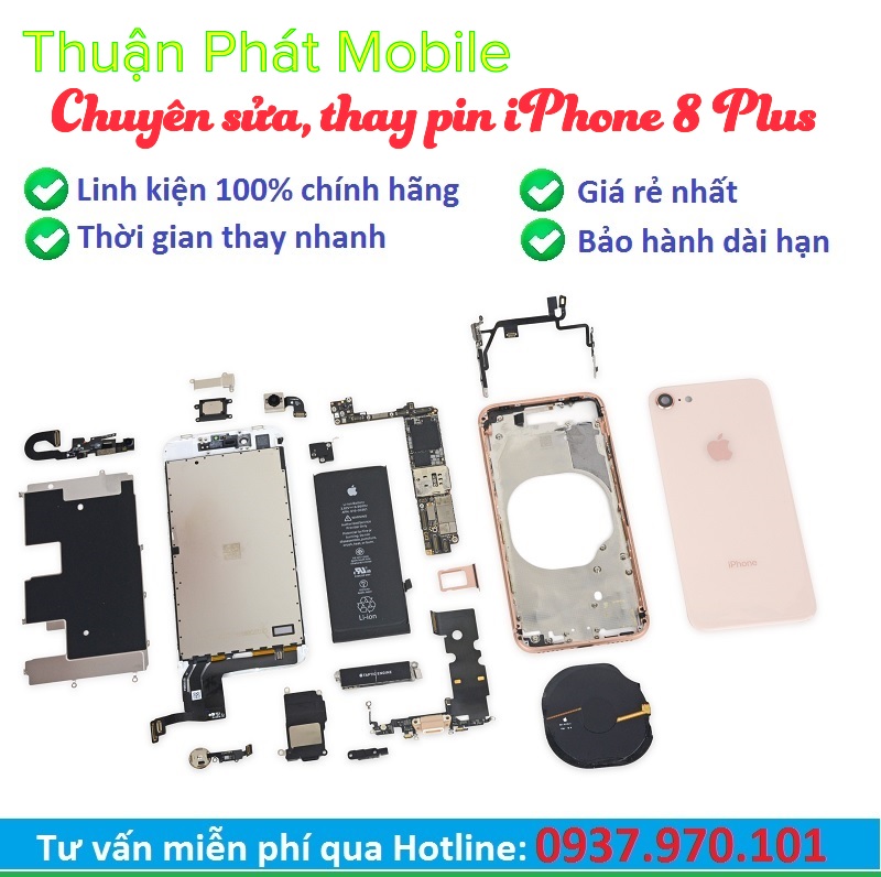 thay pin iphone 8 plus chinh hang