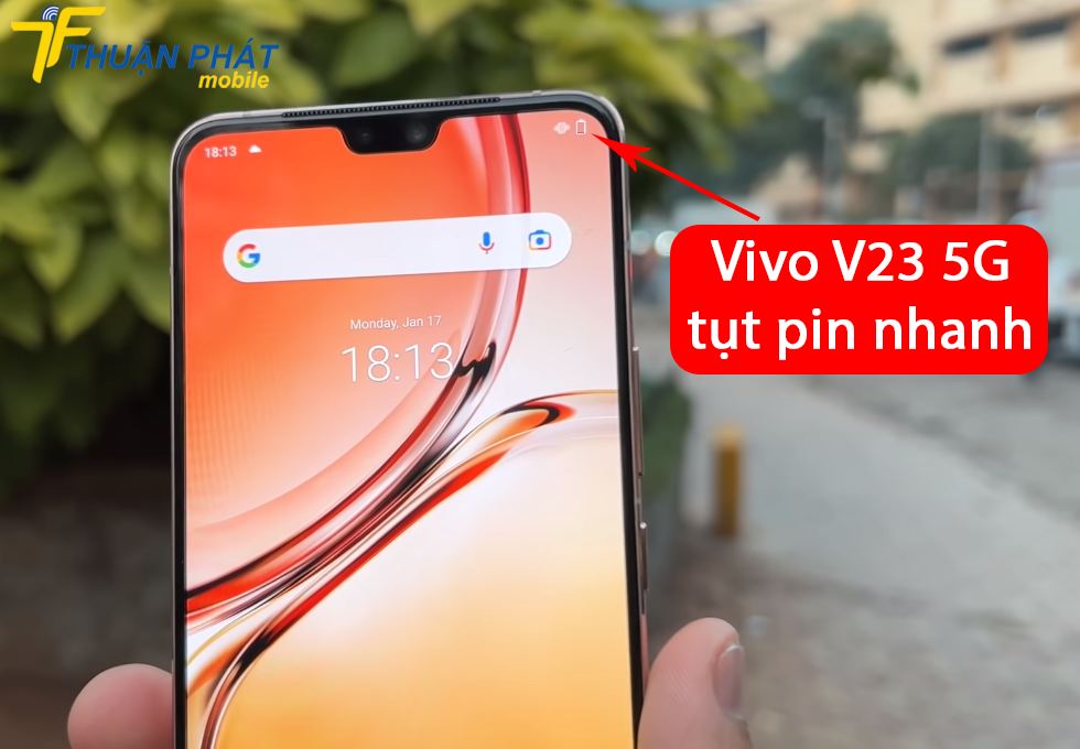 Vivo V23 5G tụt pin nhanh