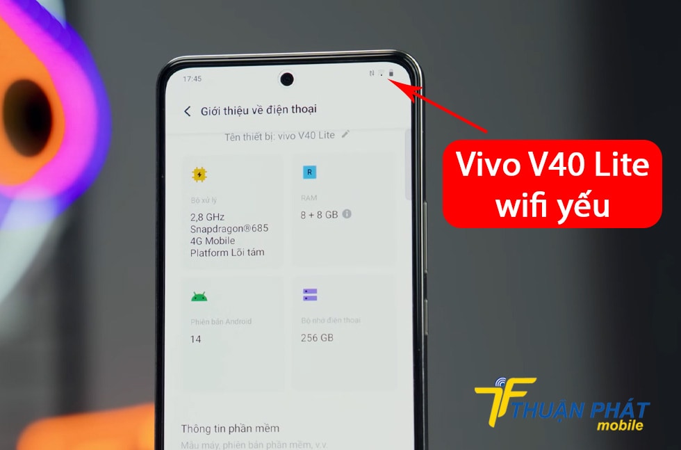 Vivo V40 Lite wifi yếu