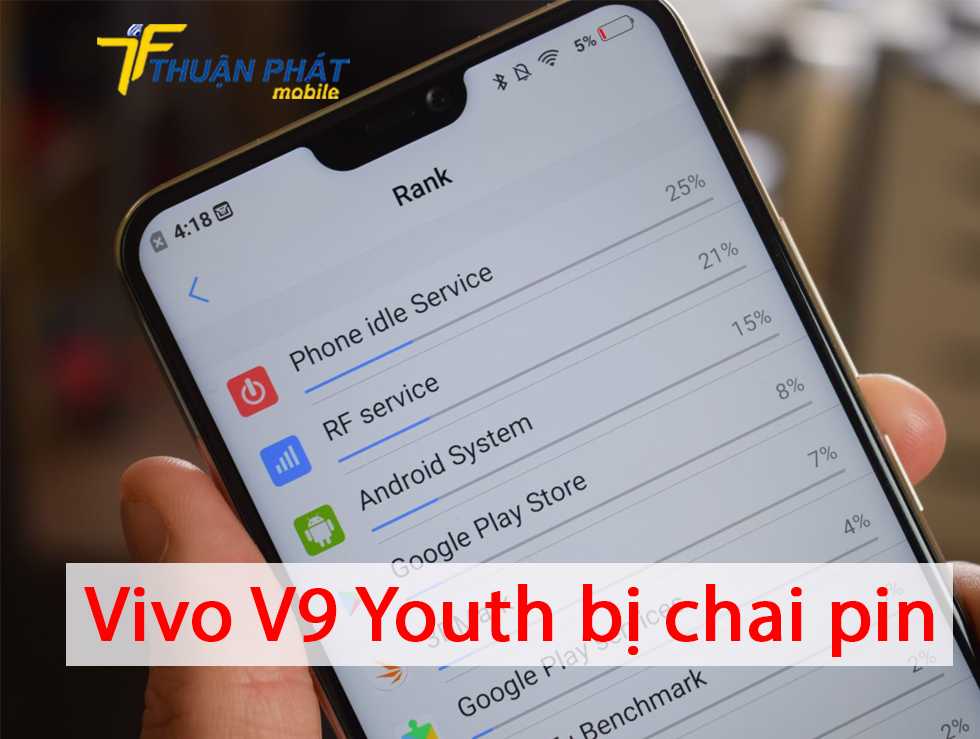 Vivo V9 Youth bị chai pin