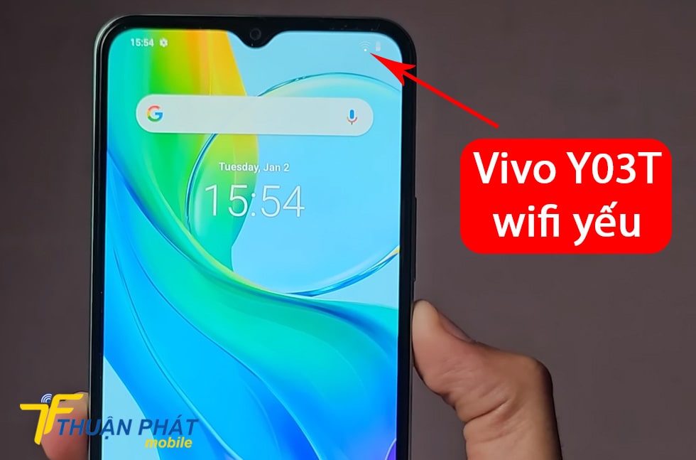 Vivo Y03T wifi yếu