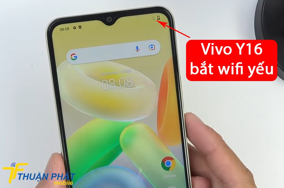 Vivo Y16 bắt wifi yếu