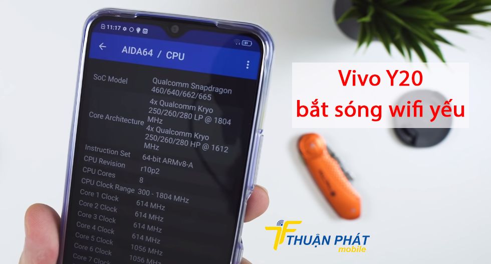 Vivo Y20 bắt sóng wifi yếu