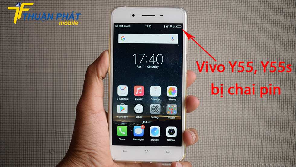 Vivo Y55, Y55s bị chai pin