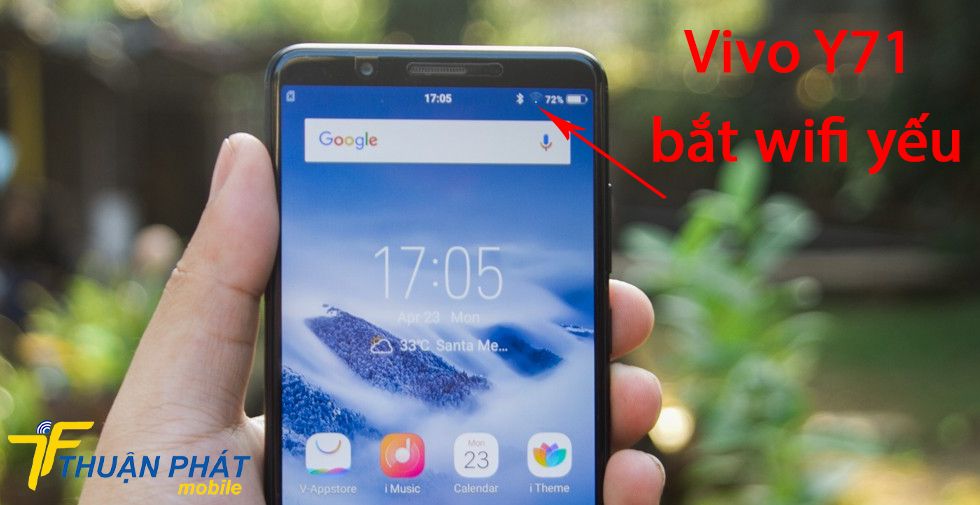 Vivo Y71 bắt wifi yếu