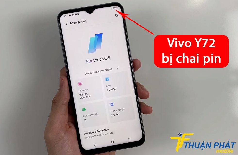 Vivo Y72 bị chai pin