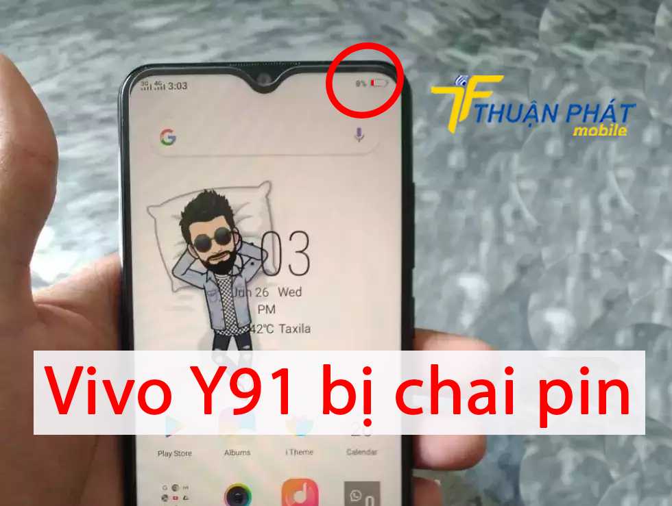 Vivo Y91 bị chai pin