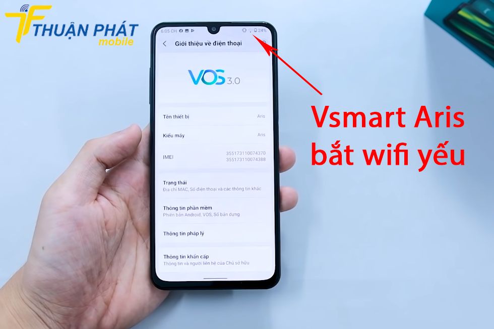 Vsmart Aris bắt wifi yếu