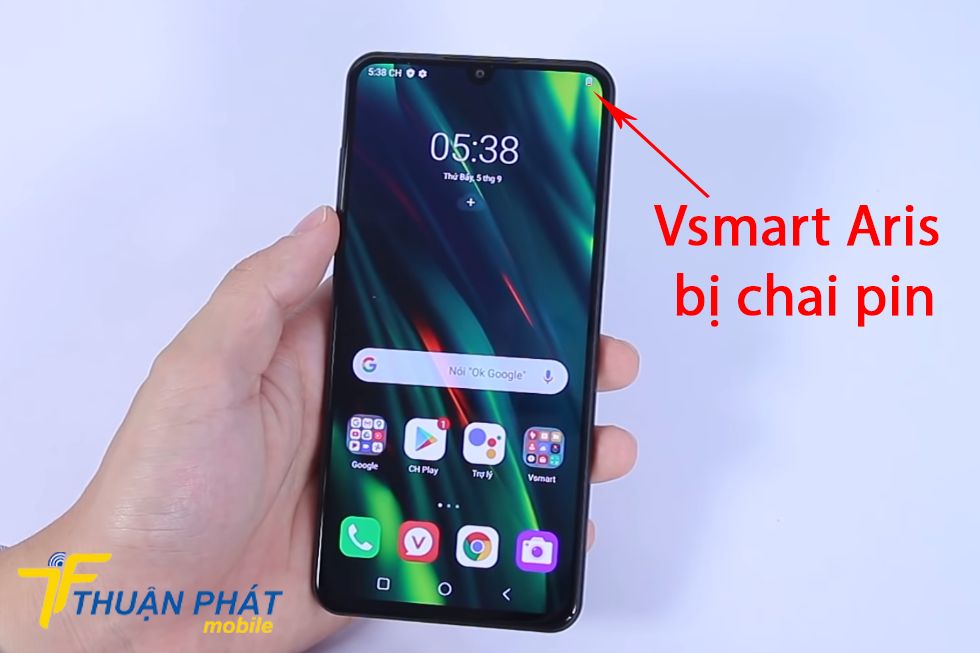 Vsmart Aris bị chai pin