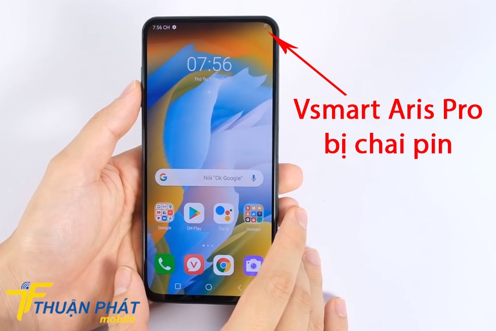 Vsmart Aris Pro bị chai pin