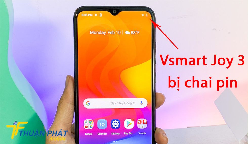 Vsmart Joy 3 bị chai pin