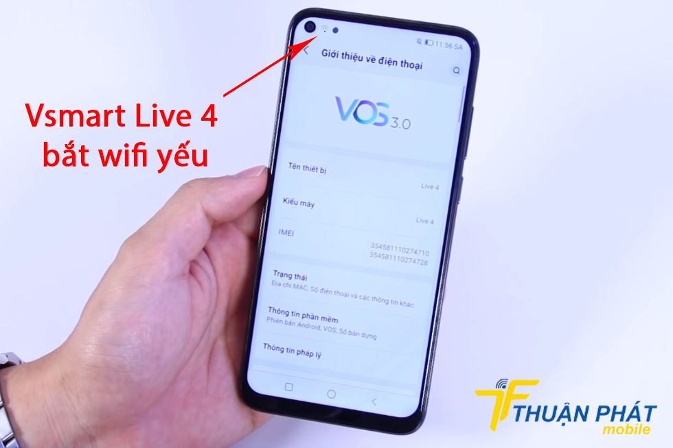 Vsmart Live 4 bắt wifi yếu