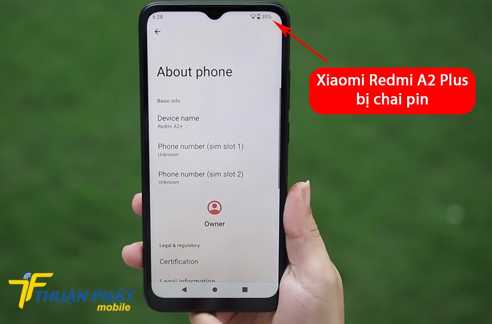 Xiaomi Redmi A2 Plus bị chai pin