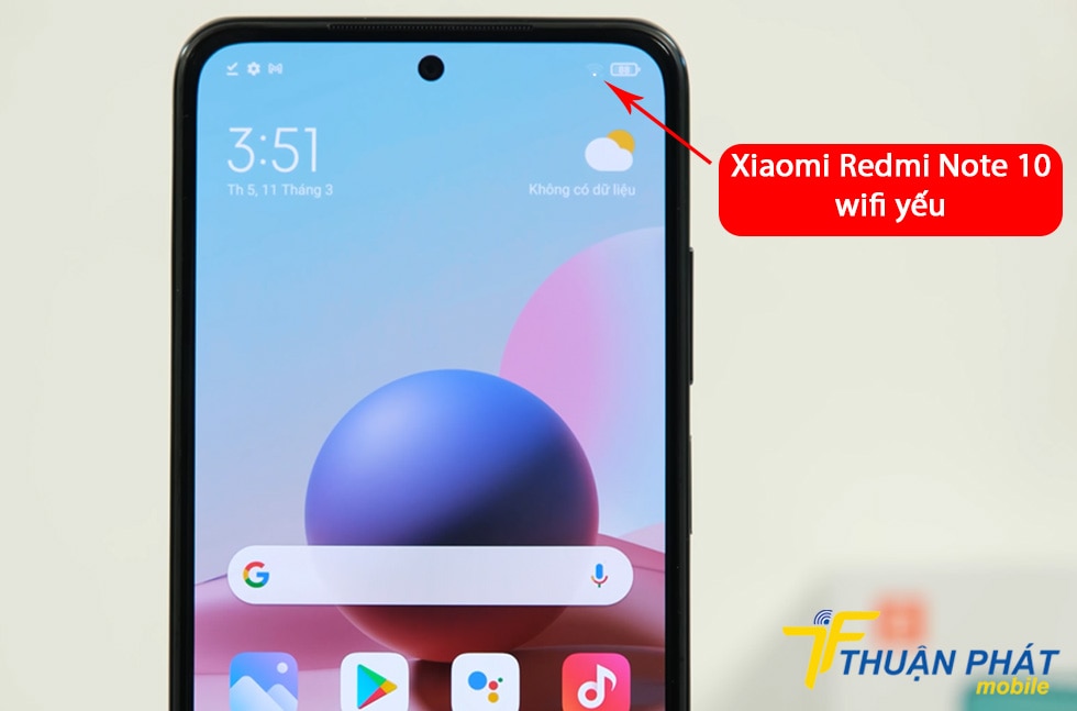 Xiaomi Redmi Note 10 wifi yếu